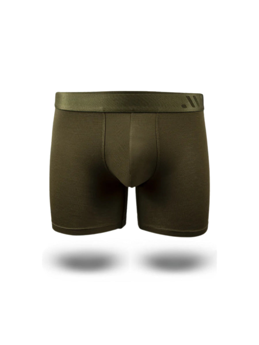 Green boxer briefs on a white background
