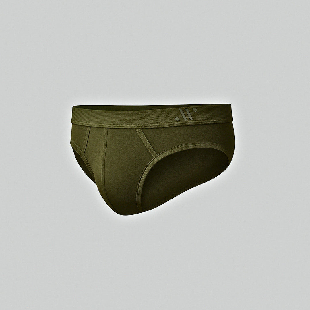 ALPHX Briefs Modern Fit Moss Green - Low Rise Full Coverage Underwear ALPHX XS Alphx.com