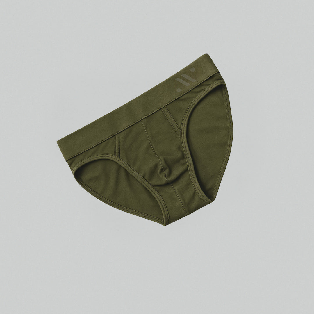 ALPHX Briefs Modern Fit Moss Green - Low Rise Full Coverage Underwear ALPHX Alphx.com