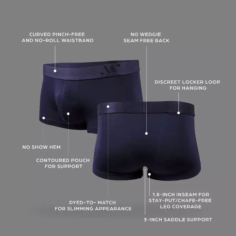 ALPHX Athletic Fit Trunks – Maritime Navy | Support & Comfort Redefined - ALPHX.com - Underwear