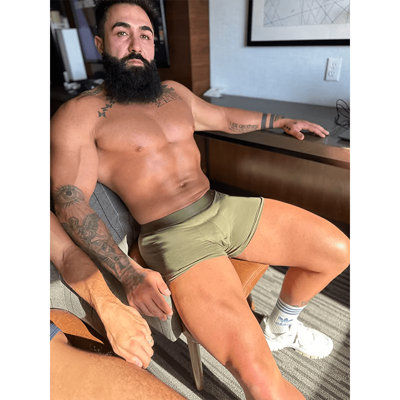 ALPHX Athletic Fit Trunks –Moss Green Support & Comfort Redefined - ALPHX.com - Underwear