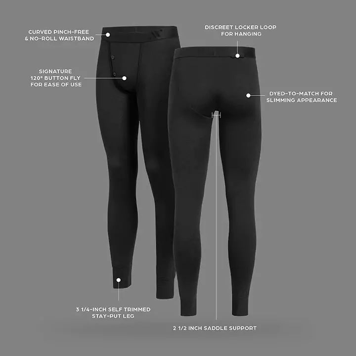 ALPHX Athletic Fit Union Pants Midnight Black: Room to Move, Comfort to Last - ALPHX.com - Underwear