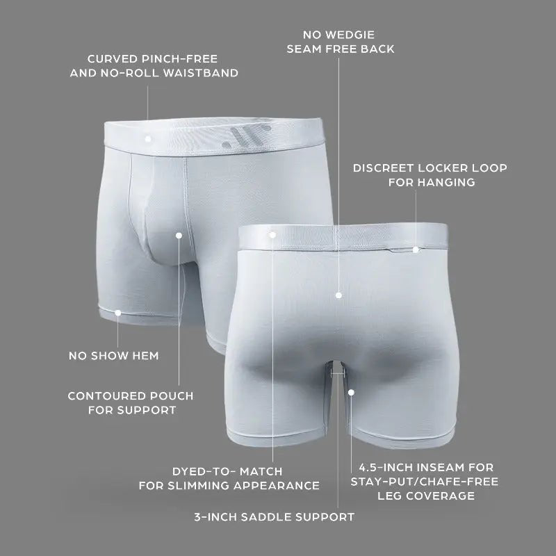 ALPHX Boxer Briefs Athletic Fit Glacier Blue - Extra Room - ALPHX.com - Underwear