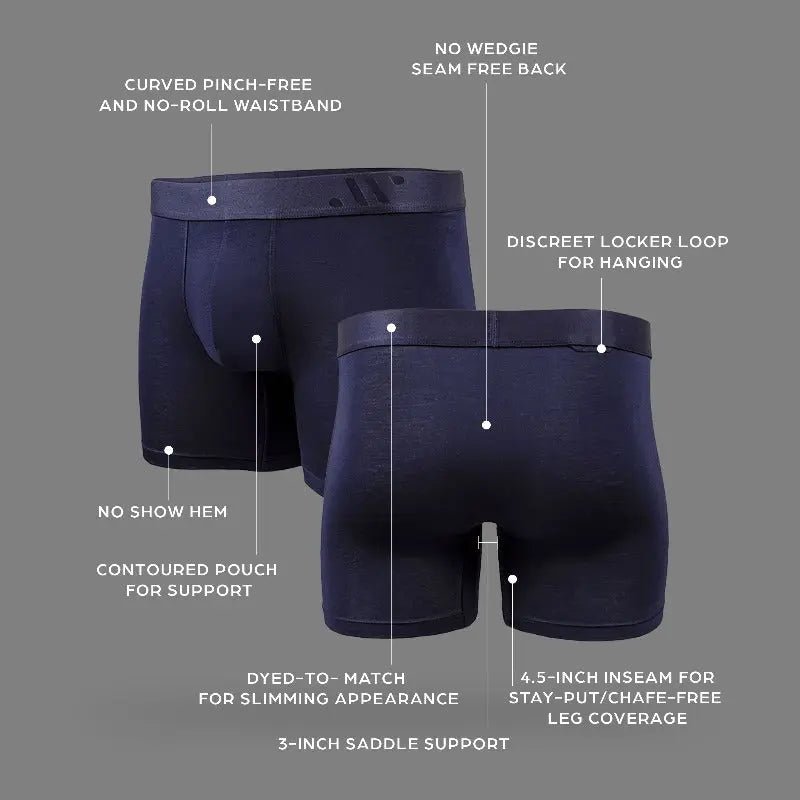 ALPHX Boxer Briefs Athletic Fit Maritime Navy – Extra Room More Comfort - ALPHX.com - Underwear