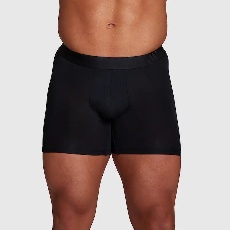 ALPHX Boxer Briefs Athletic Fit Midnight Black – Extra Leg Room - ALPHX.com - Underwear