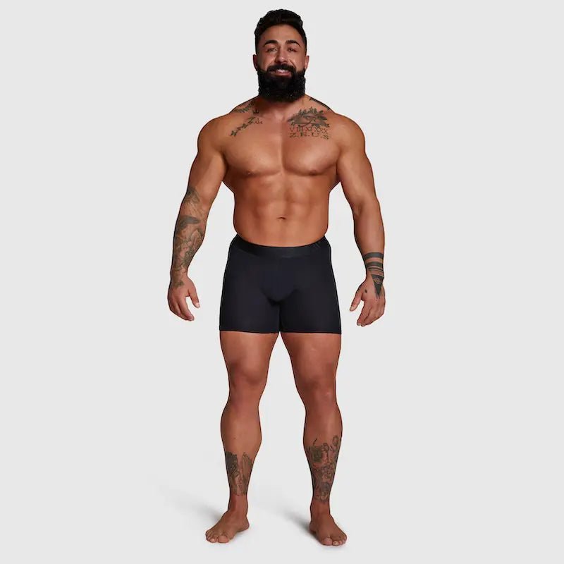 ALPHX Boxer Briefs Athletic Fit Midnight Black – Extra Leg Room - ALPHX.com - Underwear