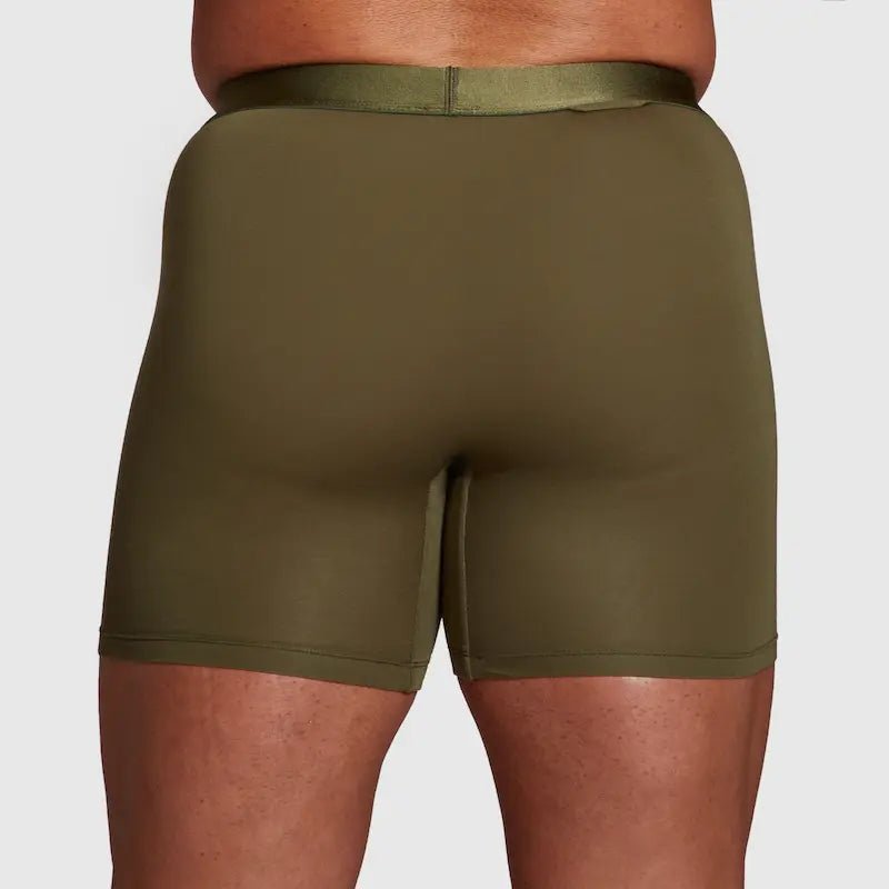 ALPHX Boxer Briefs Athletic Fit Moss Green – Extra Room More Comfort - ALPHX.com - Underwear