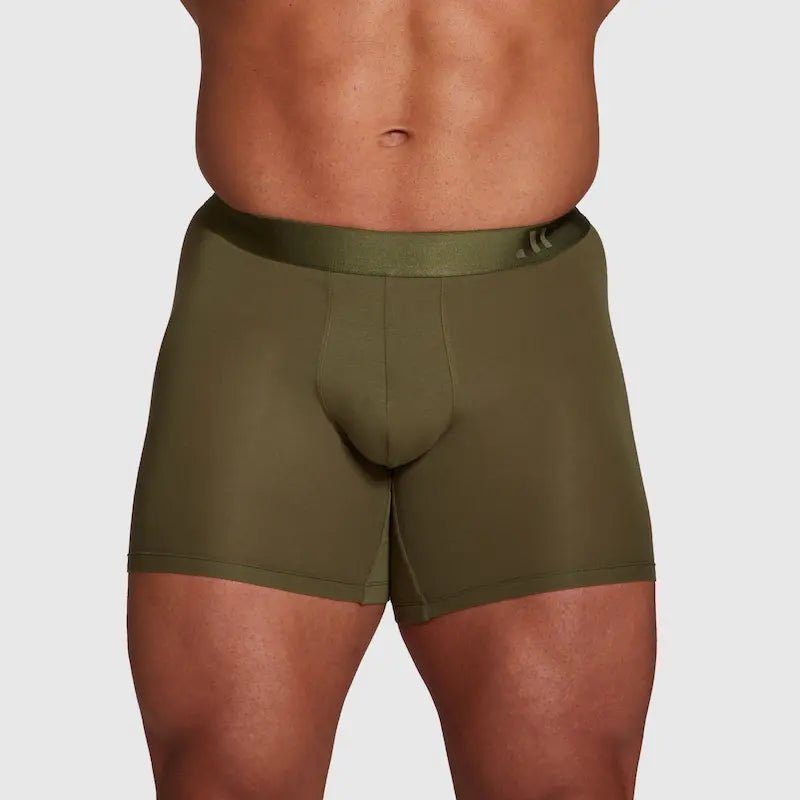 ALPHX Boxer Briefs Athletic Fit Moss Green – Extra Room More Comfort - ALPHX.com - Underwear