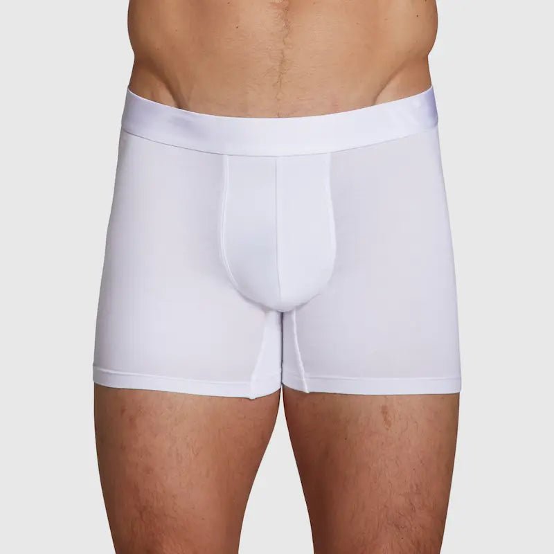 ALPHX Boxer Briefs Modern Fit Classic Frost White – Timeless Comfort - ALPHX.com - Underwear