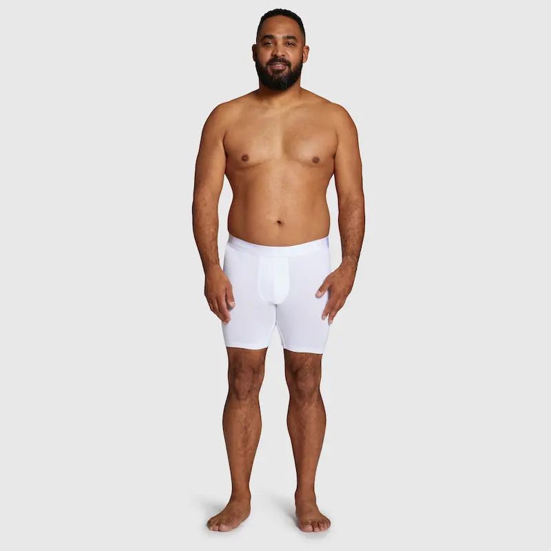 ALPHX Boxer Briefs Modern Fit Classic Frost White – Timeless Comfort - ALPHX.com - Underwear