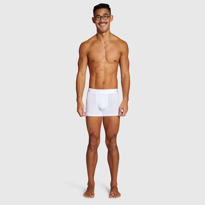 ALPHX Boxer Briefs Modern Fit Classic Frost White – Timeless Comfort - ALPHX.com - Underwear