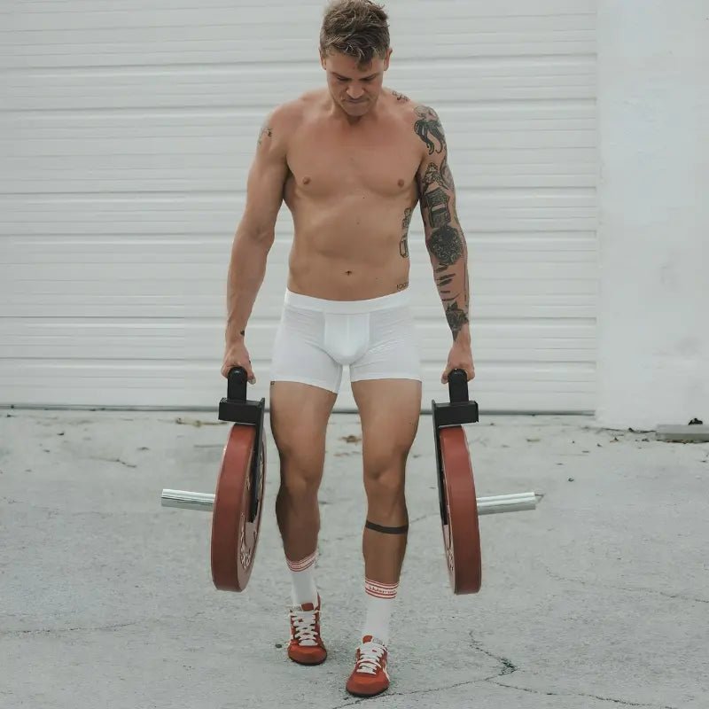 ALPHX Boxer Briefs Modern Fit Classic Frost White – Timeless Comfort - ALPHX.com - Underwear