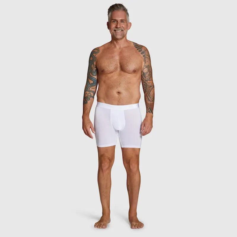 ALPHX Boxer Briefs Modern Fit Classic Frost White – Timeless Comfort - ALPHX.com - Underwear