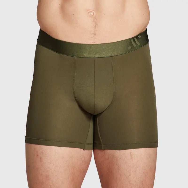 ALPHX Boxer Briefs Modern Fit Classic Moss Green – Timeless Comfort - ALPHX.com - Underwear