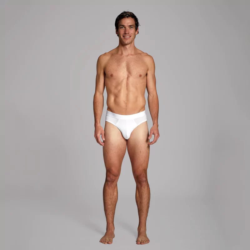 ALPHX Briefs Modern Fit Frost White - Low Rise Full Coverage - ALPHX.com - Underwear