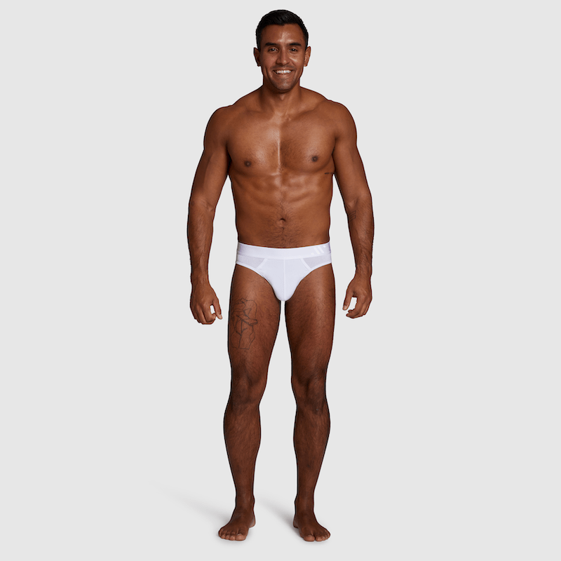 ALPHX Briefs Modern Fit Frost White - Low Rise Full Coverage - ALPHX.com - Underwear