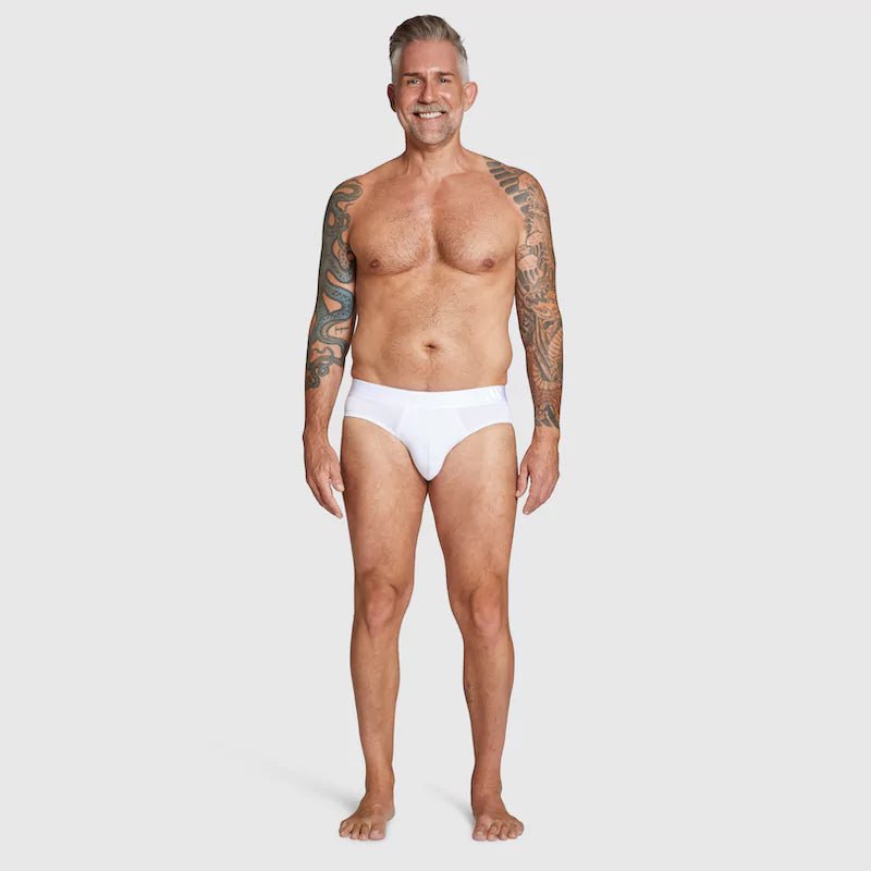 ALPHX Briefs Modern Fit Frost White - Low Rise Full Coverage - ALPHX.com - Underwear