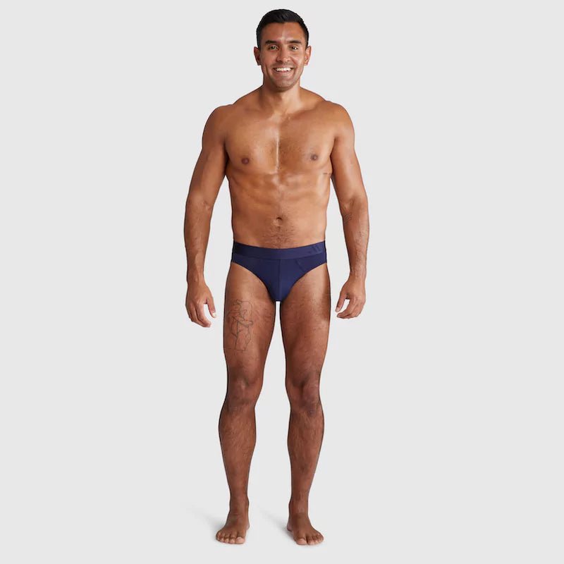 ALPHX Briefs Modern Fit Maritime Navy Blue - Low Rise Full Coverage - ALPHX.com - Underwear