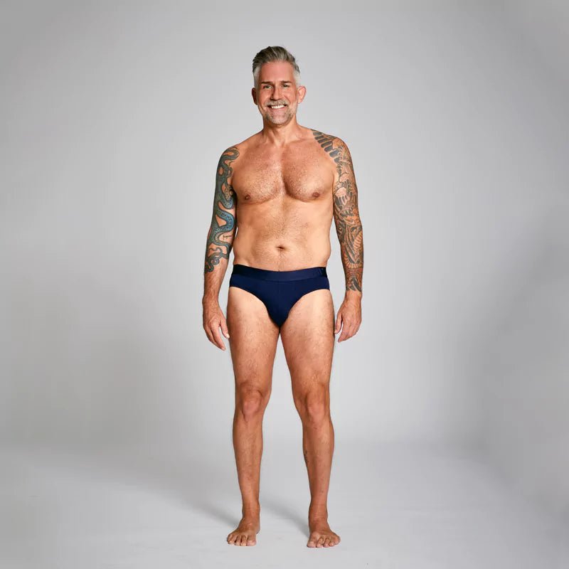 ALPHX Briefs Modern Fit Maritime Navy Blue - Low Rise Full Coverage - ALPHX.com - Underwear