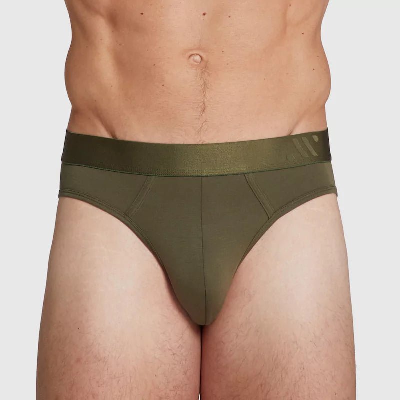 ALPHX Briefs Modern Fit Moss Green - Low Rise Full Coverage - ALPHX.com - Underwear