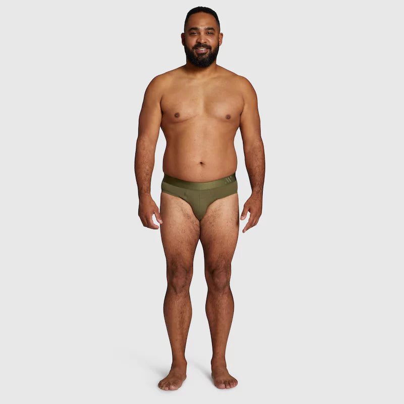 ALPHX Briefs Modern Fit Moss Green - Low Rise Full Coverage - ALPHX.com - Underwear
