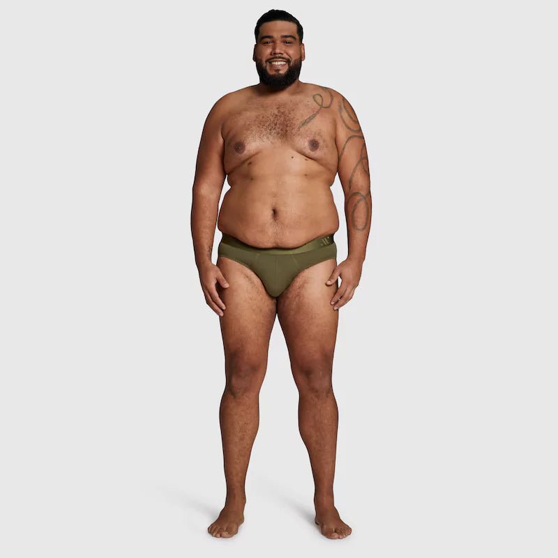 ALPHX Briefs Modern Fit Moss Green - Low Rise Full Coverage - ALPHX.com - Underwear
