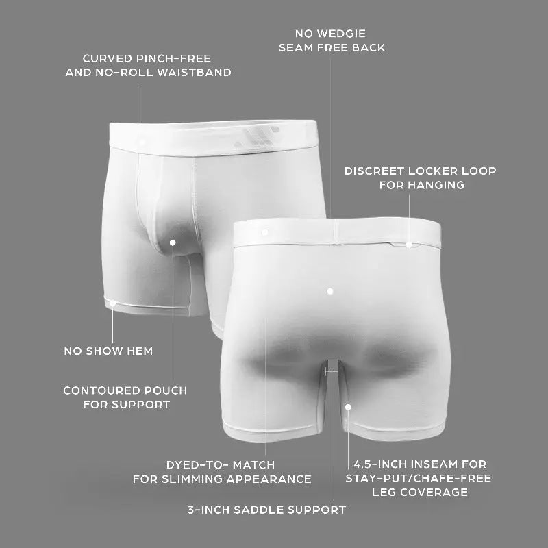 ALPHX Comfort Class Boxer Brief - Athletic Fit - Frost White | ALPHX.com - ALPHX.com - Underwear