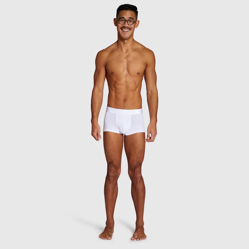 ALPHX Modern Fit Trunks –Frost White Support & Comfort Redefined - ALPHX.com - Underwear