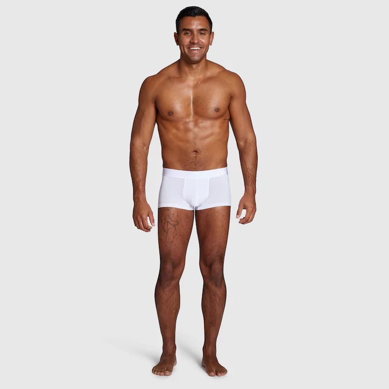 ALPHX Modern Fit Trunks –Frost White Support & Comfort Redefined - ALPHX.com - Underwear