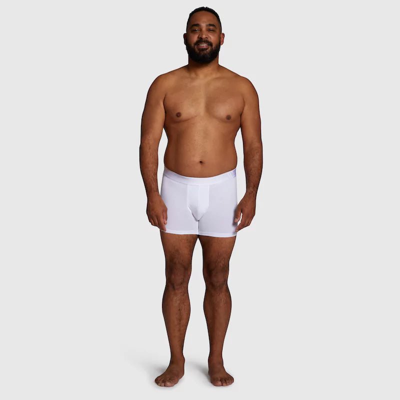 ALPHX Modern Fit Trunks –Frost White Support & Comfort Redefined - ALPHX.com - Underwear