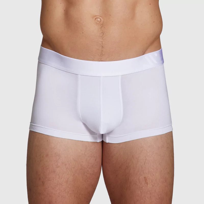 ALPHX Modern Fit Trunks –Frost White Support & Comfort Redefined - ALPHX.com - Underwear