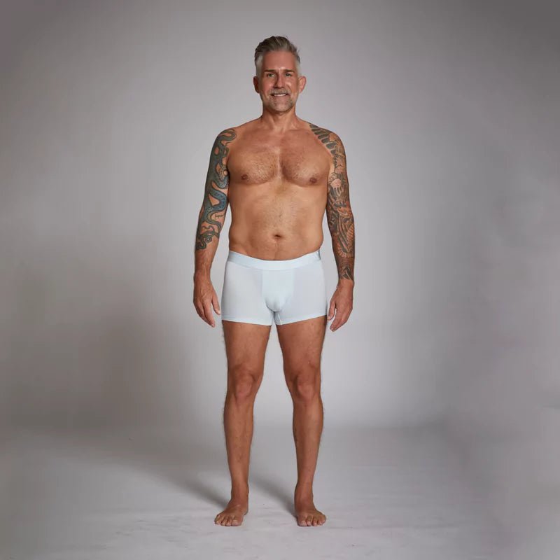 ALPHX Modern Fit Trunks –Glacier Blue Support & Comfort Redefined - ALPHX.com - Underwear