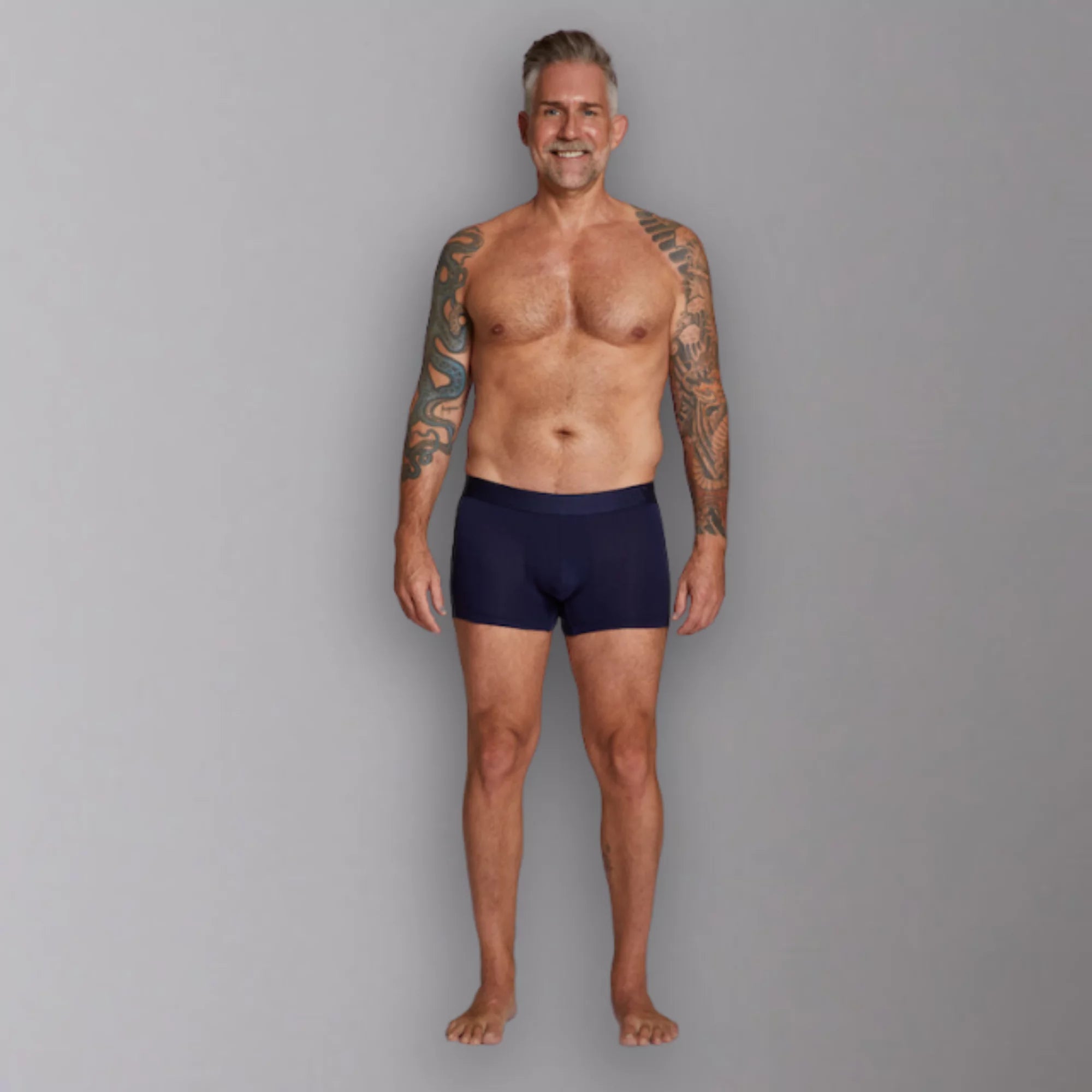 ALPHX Modern Fit Trunks –Maritime Navy Blue Support & Comfort Redefined - ALPHX.com - Underwear