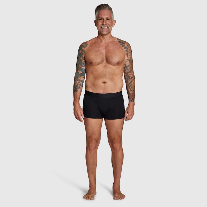 ALPHX Modern Fit Trunks –Midnight Black Support & Comfort Redefined - ALPHX.com - Underwear