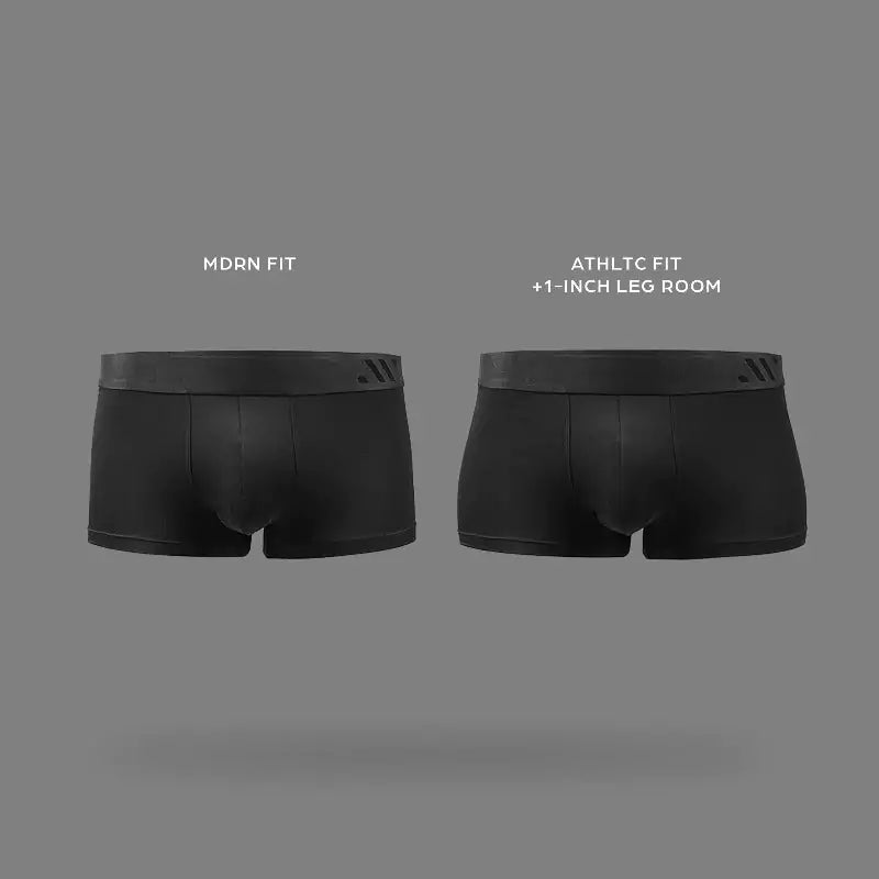 ALPHX Modern Fit Trunks –Midnight Black Support & Comfort Redefined - ALPHX.com - Underwear