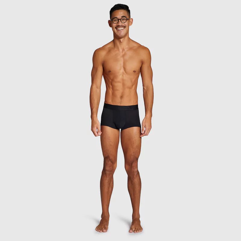ALPHX Modern Fit Trunks –Midnight Black Support & Comfort Redefined - ALPHX.com - Underwear