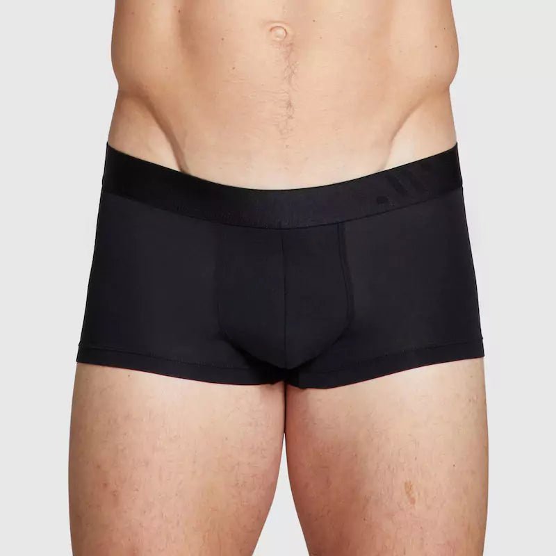 ALPHX Modern Fit Trunks –Midnight Black Support & Comfort Redefined - ALPHX.com - Underwear