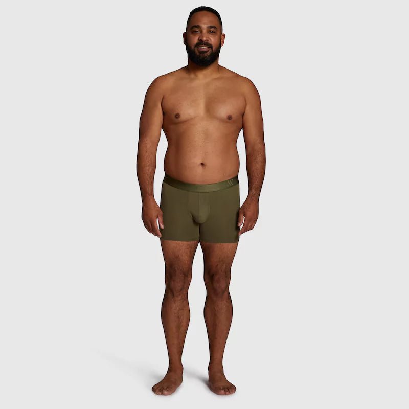 ALPHX Modern Fit Trunks –Moss Green Support & Comfort Redefined - ALPHX.com - Underwear