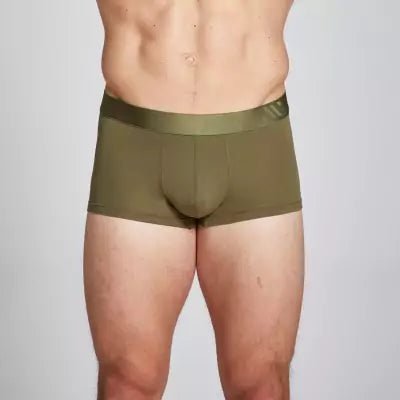 ALPHX Modern Fit Trunks –Moss Green Support & Comfort Redefined - ALPHX.com - Underwear