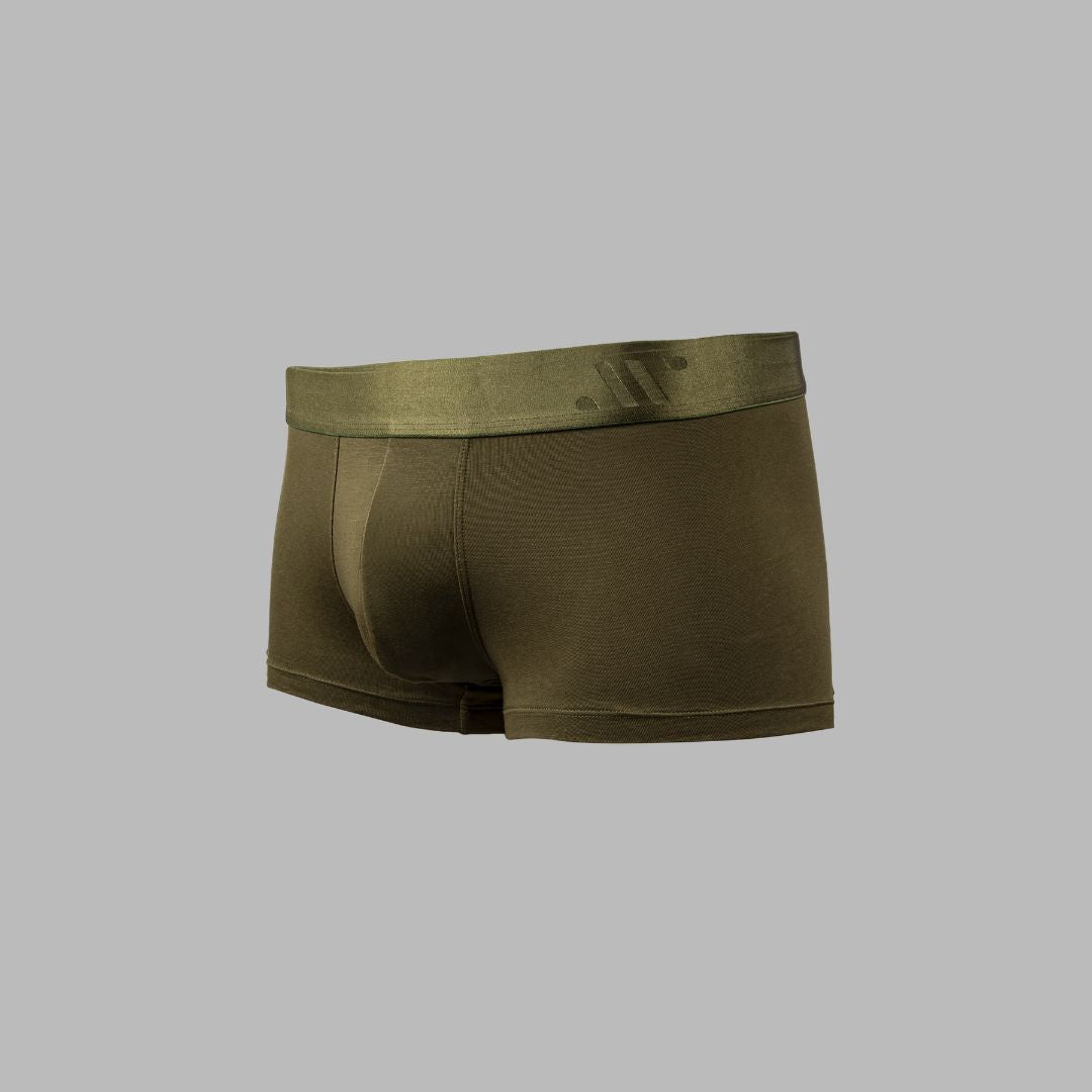 ALPHX Modern Fit Trunks –Moss Green Support & Comfort Redefined - ALPHX.com - Underwear
