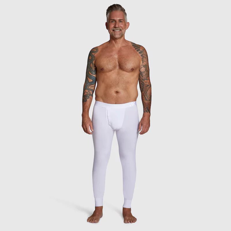 ALPHX Union Pants – Frost White Modern Fit for a Sleek, Bulk - Free Feel - ALPHX.com - Underwear