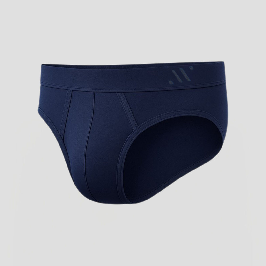 Navy ALPHX COMFORT BRIEF on a light gray background