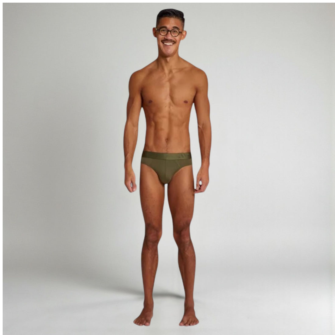 ALPHX Briefs Modern Fit Moss Green - Low Rise Full Coverage - ALPHX.com - Underwear