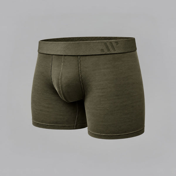 ALPHX Calzoncillo bóxer Comfort Class de ajuste moderno verde musgo