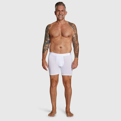 ALPHX Boxer Briefs Modern Fit Classic Frost White – Timeless Comfort Underwear ALPHX Alphx.com