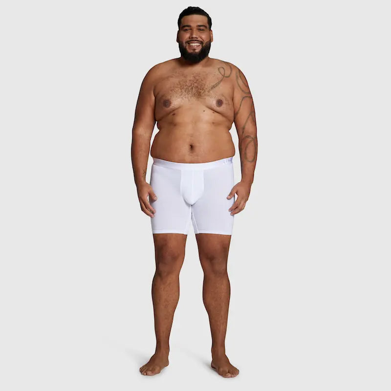 ALPHX Boxer Briefs Modern Fit Classic Frost White – Timeless Comfort Underwear ALPHX Alphx.com