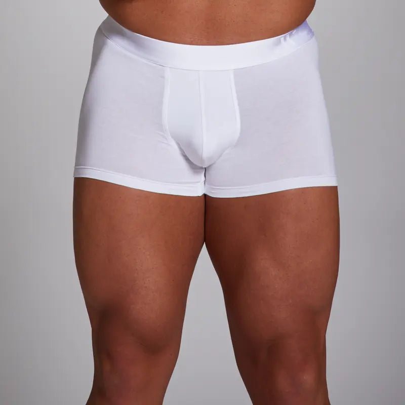 ALPHX Athletic Fit Trunks –Frost White Support &amp; Comfort Redefined - ALPHX.com - Underwear