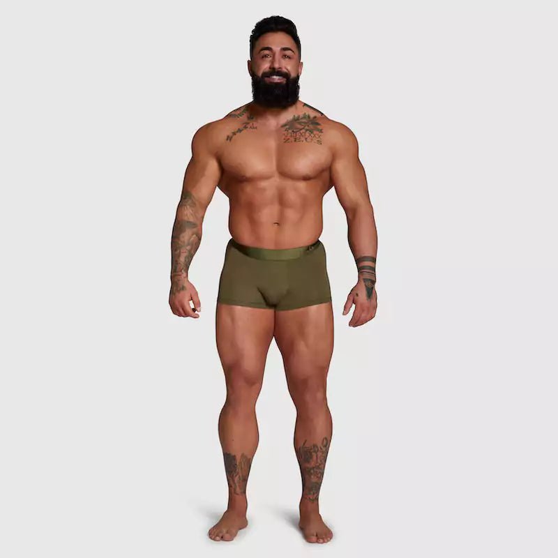 ALPHX Athletic Fit Trunks –Moss Green Support &amp; Comfort Redefined - ALPHX.com - Underwear