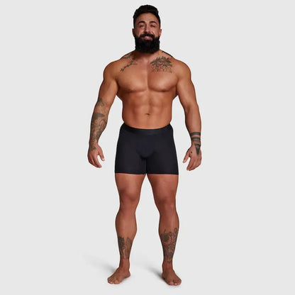 ALPHX Boxer Briefs Athletic Fit Midnight Black – Extra Leg Room - ALPHX.com - Underwear