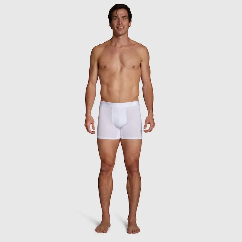 ALPHX Boxer Briefs Modern Fit Classic Frost White – Timeless Comfort - ALPHX.com - Underwear